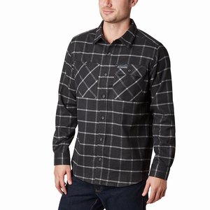 Columbia Manga Larga Outdoor Elements™ Stretch Flannel Hombre Negros (769IFYZCD)